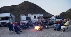Bruce & Marian build a great fire!