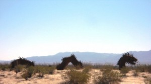 Many of the creature sculptures in and around Borrego Springs