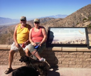 We are sitting at 5000' with a great view behind us from Palm Springs to the Salton Sea
