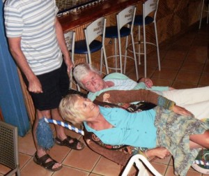 Who knew the wheelbarrow fit 2 people?