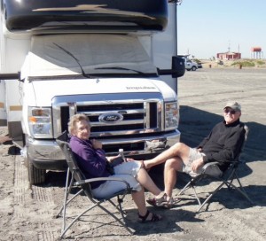 Linda & Will soaking up some rays at Fidels