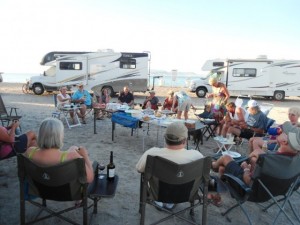 Everyone likes a Potluck on the beach!