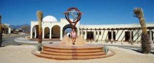 Wow, Lisa can sit on the Tropic of Cancer