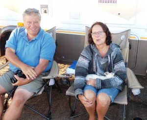 Amiga having a siesta with Mike & Susan