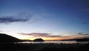 Playa Santispac at sunrise, spectacular!