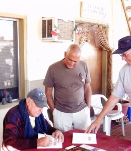 Herman was always keen to autograph his book