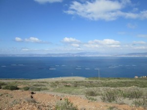 Our first night was spent at Villarino's RV Park in Punta Banda just south of Ensenada. Ensenada is in the background.  I