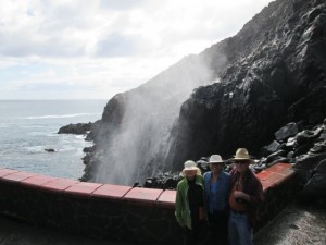La Bufadora spouted wider and higher than we've ever seen it. 