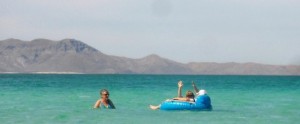 The water is warm