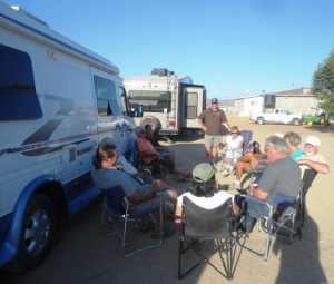 The gang had fun, even in the parking lot!