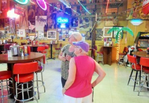 We had a beverage at Lutes