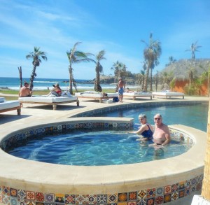 Murray & Merlyn enjoyed the hot tub