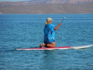 Lise enjoys the SUP at Tecolote
