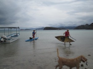 Carl's ultralight deckless kayak trumps my convertible SUP: it weighs 17 lbs!!!