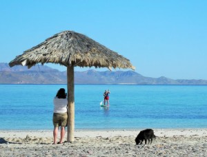 Katherine & Val on the SUP at Tecolote