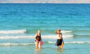 Kathi & Ken had a good swim at Tecolote