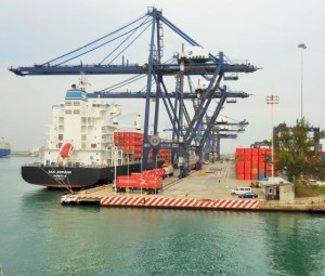 Lots of containers getting loaded in Veracruz