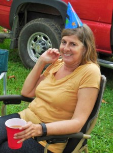 Janice had fun at Dan's birthday