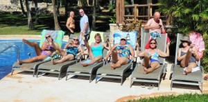 Fun at the Uxmal Hotel pool