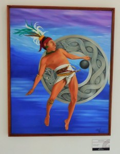 Mayan playing ball