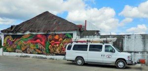 Cool mural at the Grocery Store in Playa Del Carmen