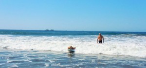 Eileen got the hang of Boogey Boarding at Puetro Arista