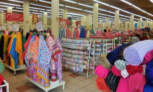 Lisa loves her fabric stores