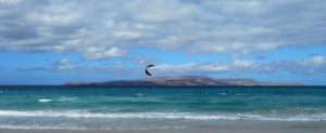 Wind was good for the Kite Boarder when we arrived