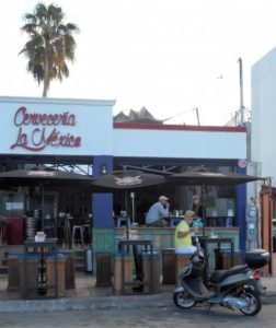 We spotted Tim having a cool one on the La Paz Malecon