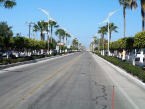Downtown Ciudad Constitucion has lots of stops