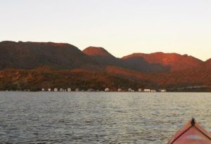 RVs at Requeson from the water